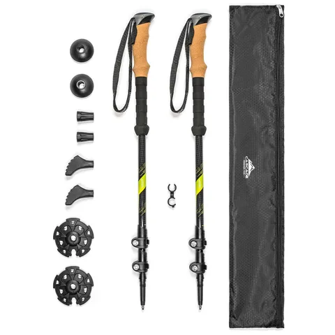 Cascade Mountain Tech Carbon Fiber Quick Lock Trekking Poles